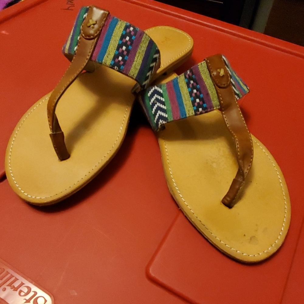 Aztec print sandals